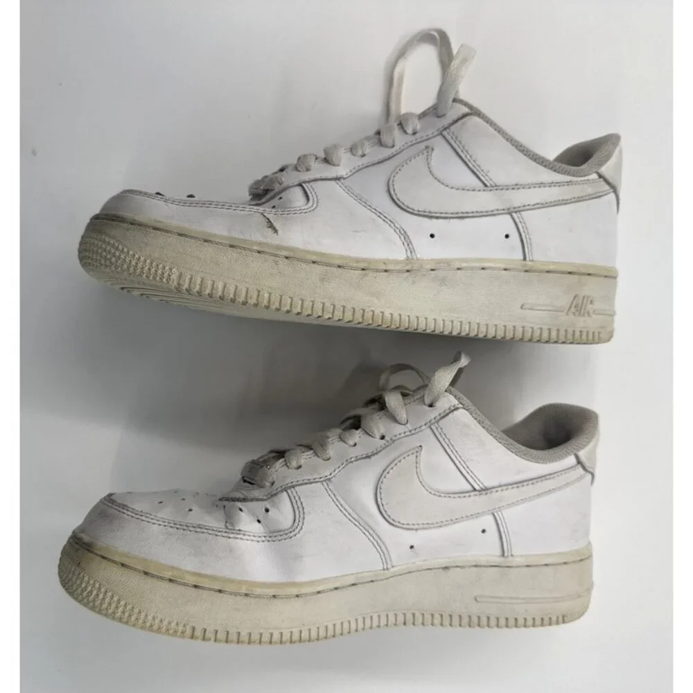 Nike Air Force 1 Shoes Womens 8.5 Low Triple White Athletic Sneakers 315115-112